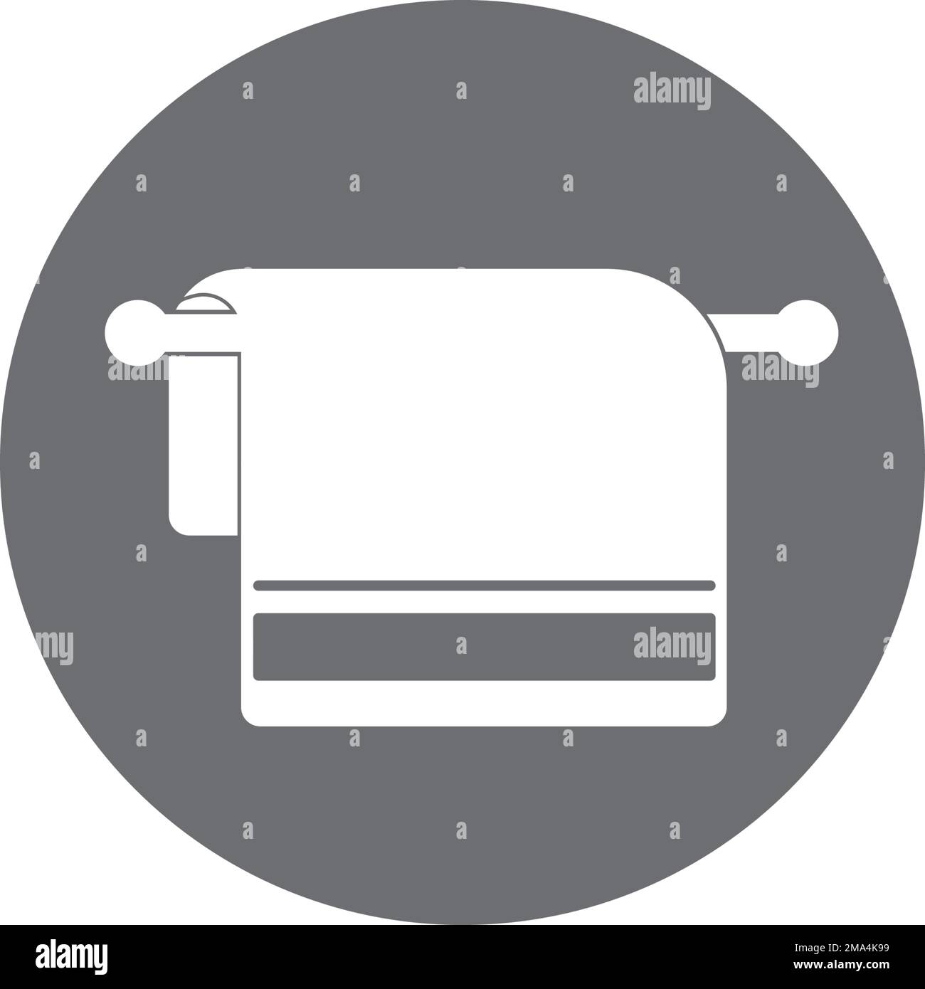 Asciugamano icona, disegno vettoriale semplice Illustrazione Vettoriale