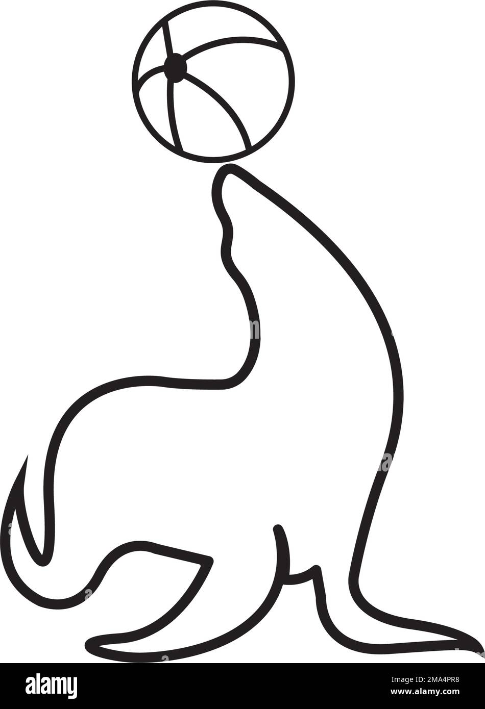 sigilla il disegno del logo del modello di illustrazione dell'icona vettoriale Illustrazione Vettoriale