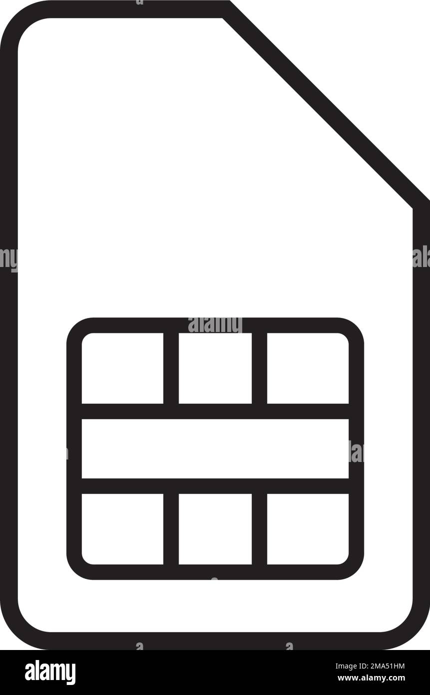 icona della scheda sim disegno del simbolo vettoriale Illustrazione Vettoriale