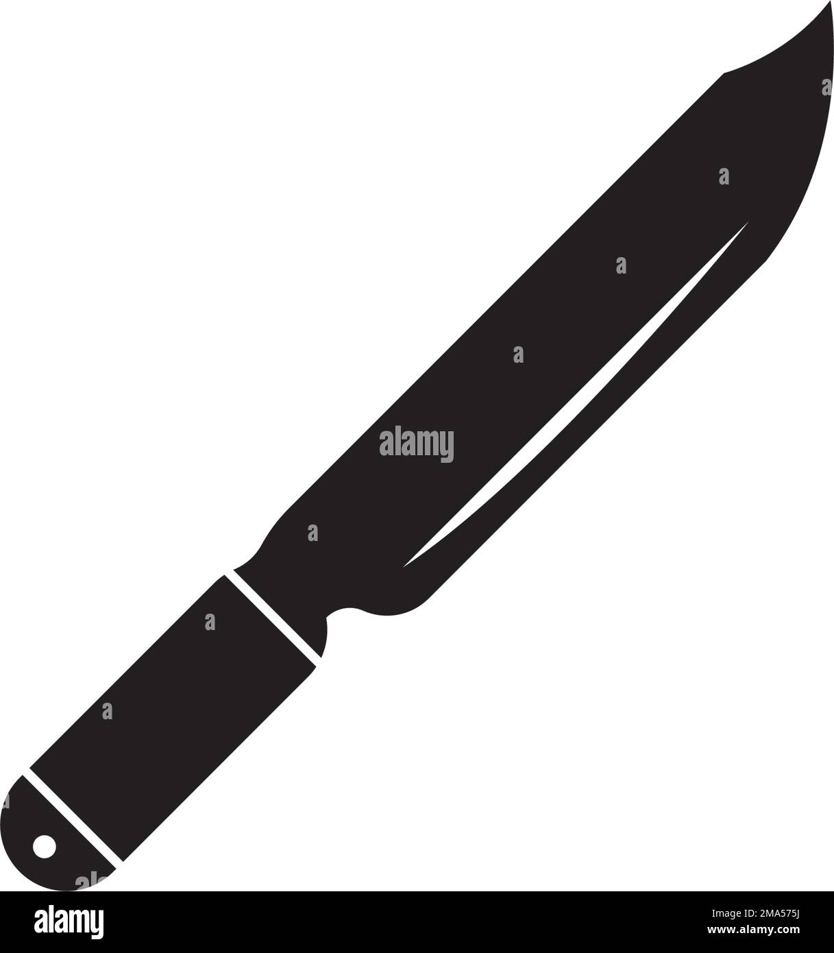 coltello da cucina icona vettore illustrazione simbolo disegno Illustrazione Vettoriale