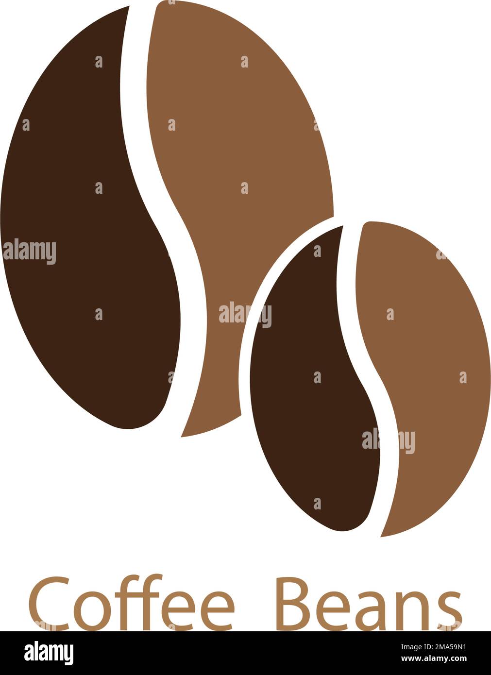 modello di logo con illustrazione vettoriale per l'icona del chicco di caffè. Illustrazione Vettoriale