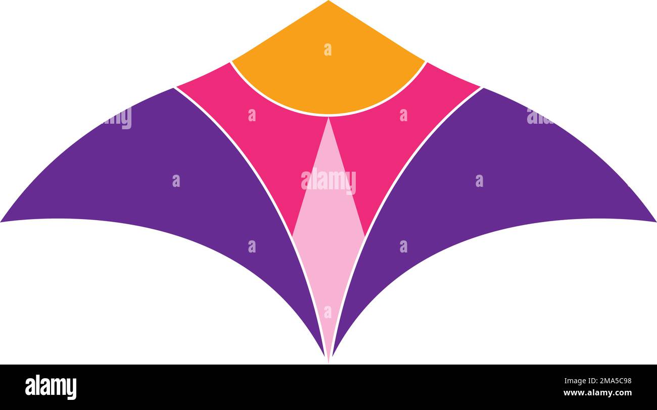 modello di illustrazione del logo vettoriale di aquilone. Illustrazione Vettoriale