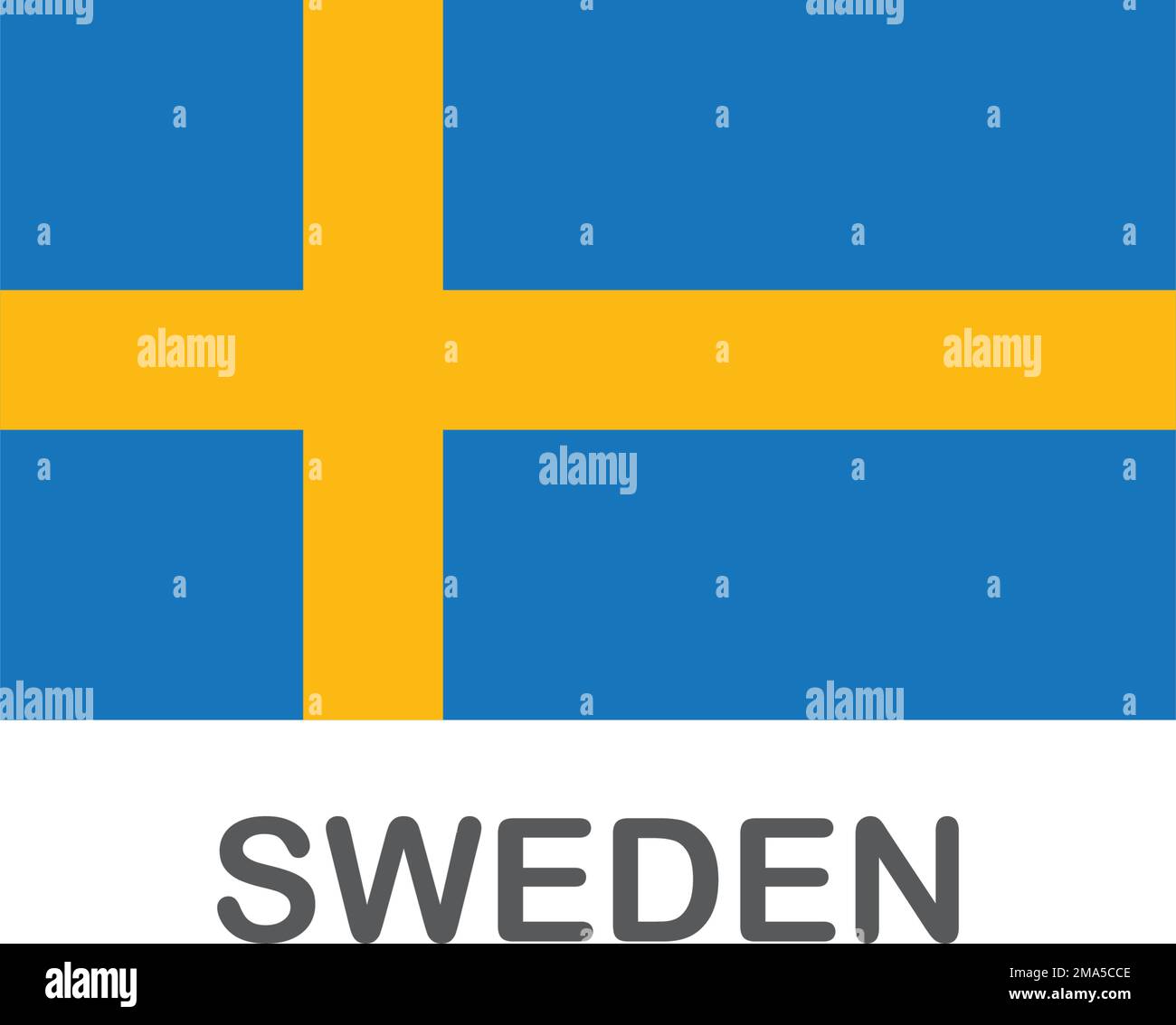 Simbolo di illustrazione vettoriale del logo della bandiera della Svezia Illustrazione Vettoriale