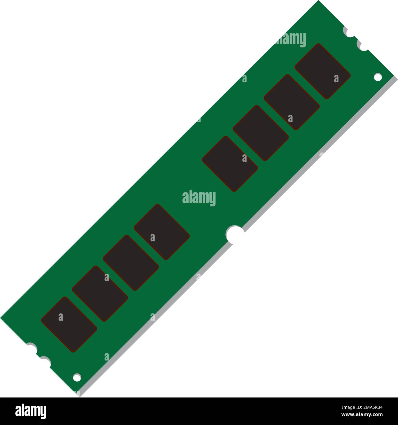 Icona RAM del computer. disegno del simbolo di illustrazione vettoriale Illustrazione Vettoriale