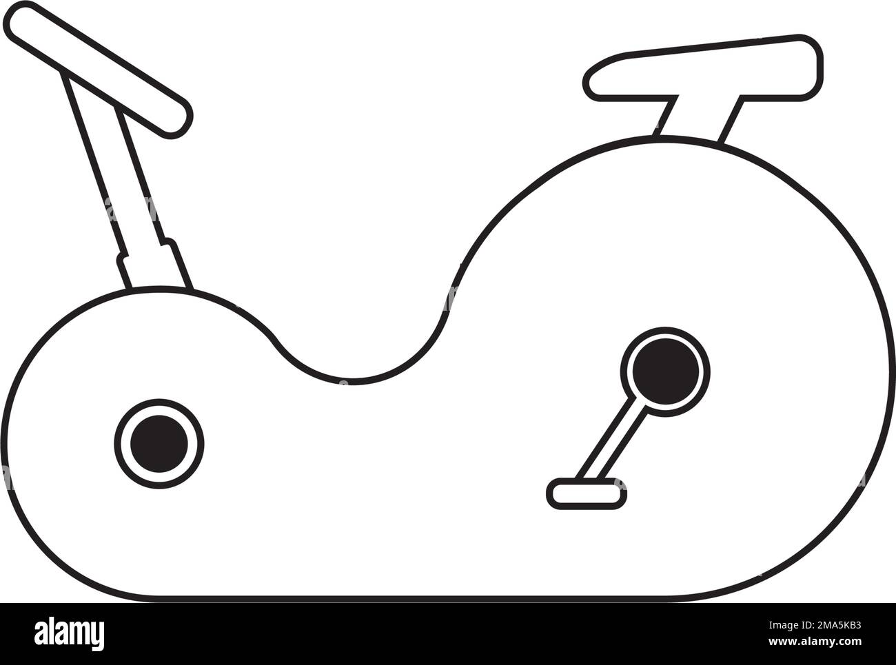 Esercitazione Bike icona disegno vettoriale simbolo Illustrazione Vettoriale