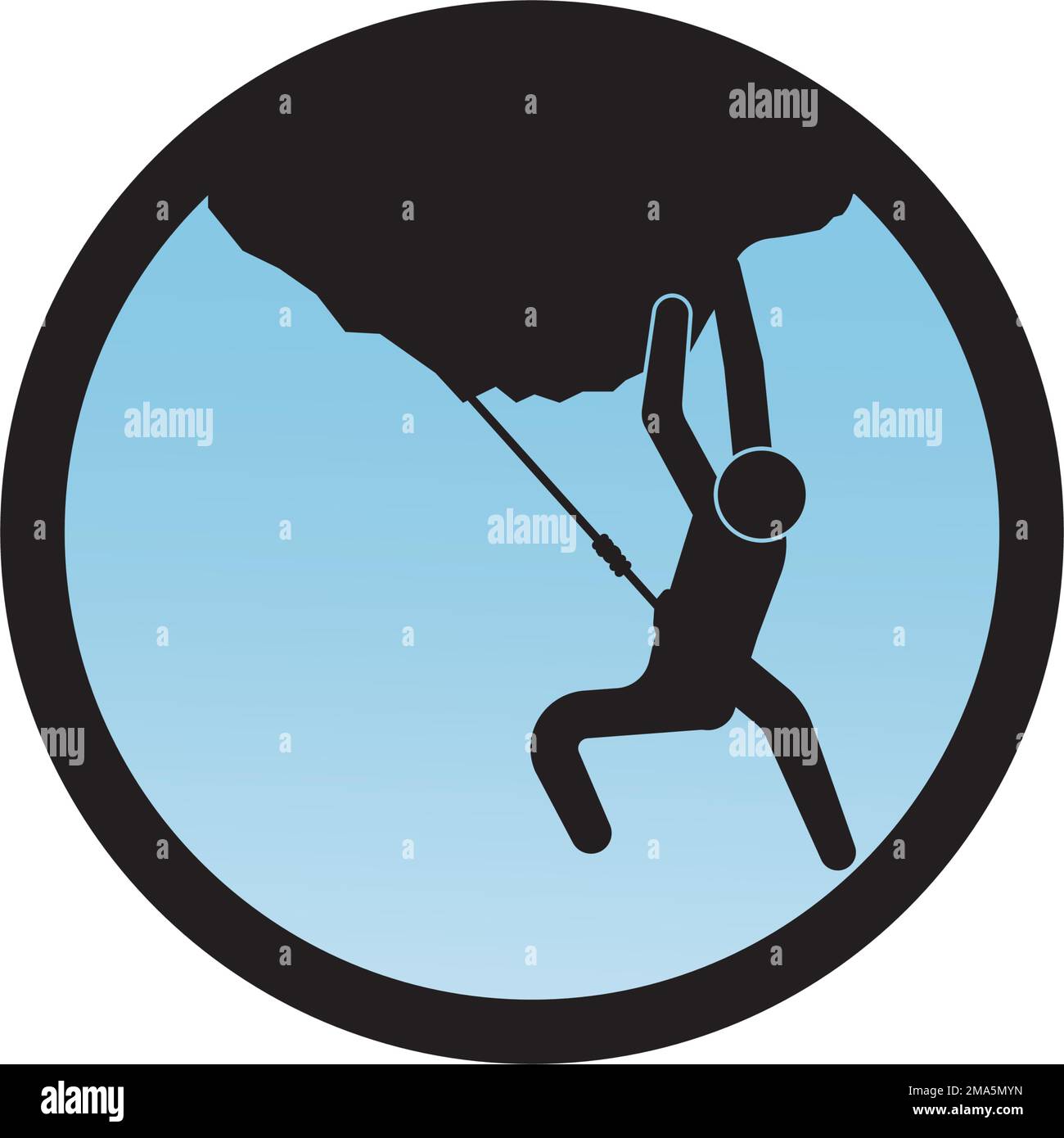 icona arrampicata modello di logo vettoriale illustrazione Illustrazione Vettoriale