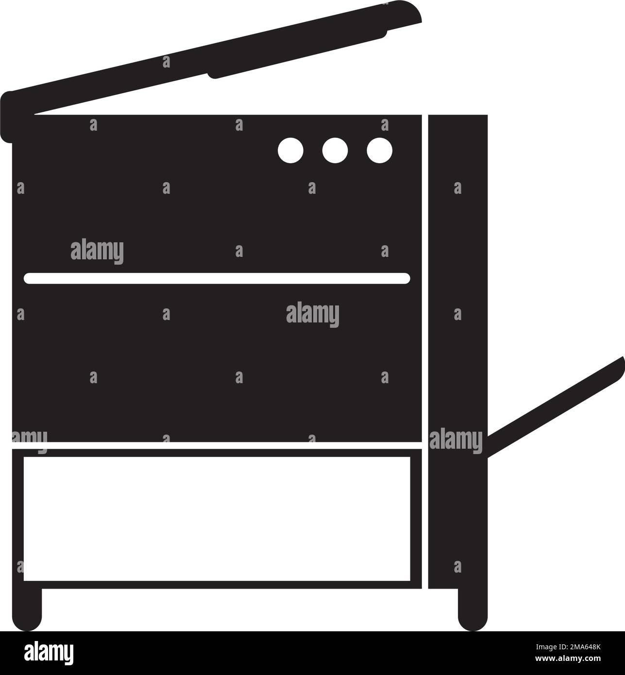 fotocopiatrice. immagine di una copiatrice piatta. Illustrazione Vettoriale