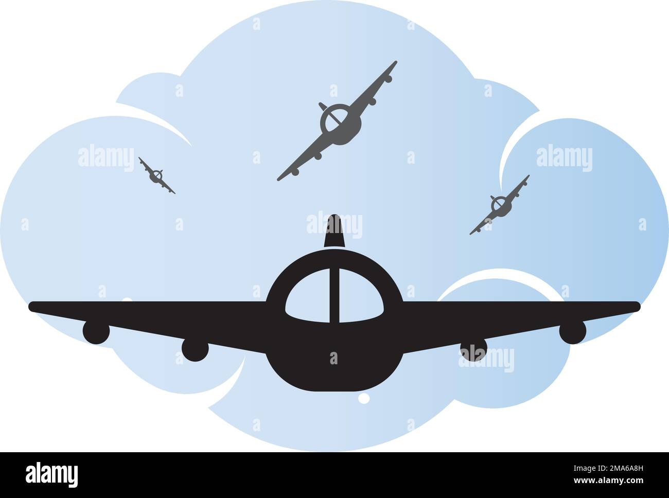 Modello di illustrazione del disegno vettoriale dell'icona dell'aereo Illustrazione Vettoriale