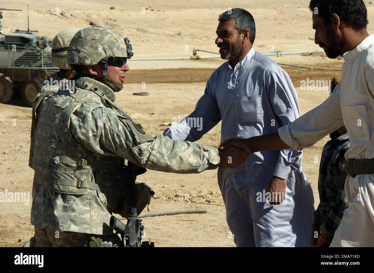 050908-A-2140D-011. Oggetto operazione/Serie: IRACHENA FREEDOM base: Combattimenti Outpost Stato: Rawah Paese: Iraq (IRQ) scena comando maggiore mostrato: 40647 Foto Stock