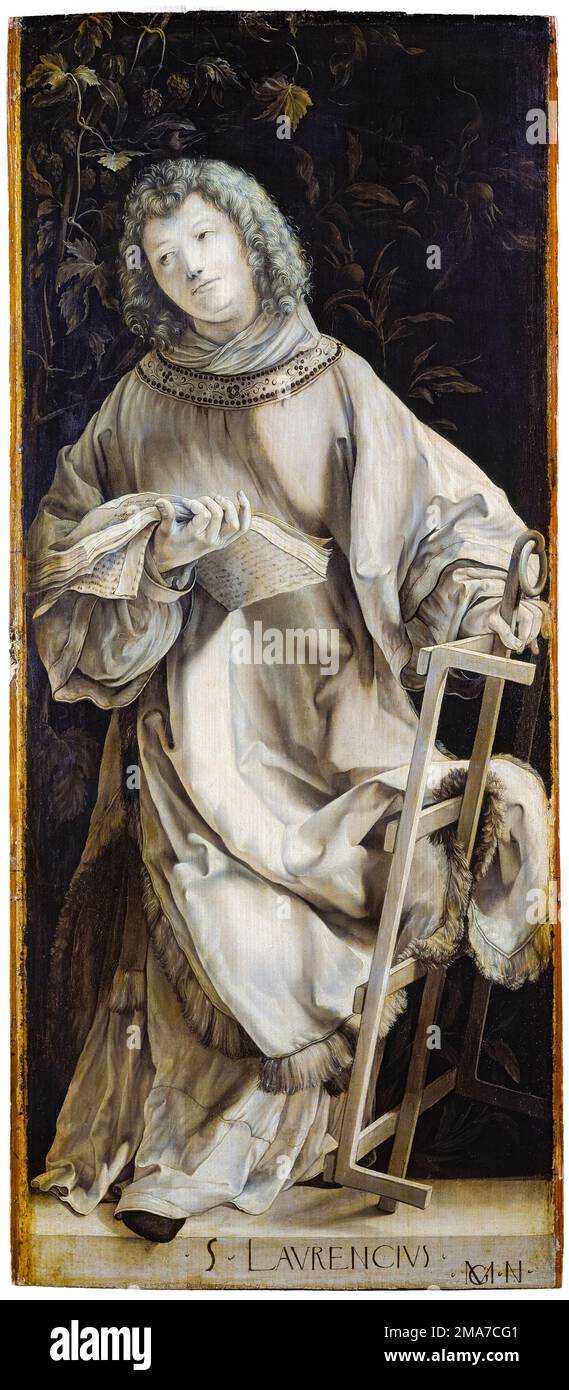 San Lorenzo, dipinto in misto su abete di Mathis Gothart Nithart (chiamato Matthias Grünewald), 1509-1510 Foto Stock