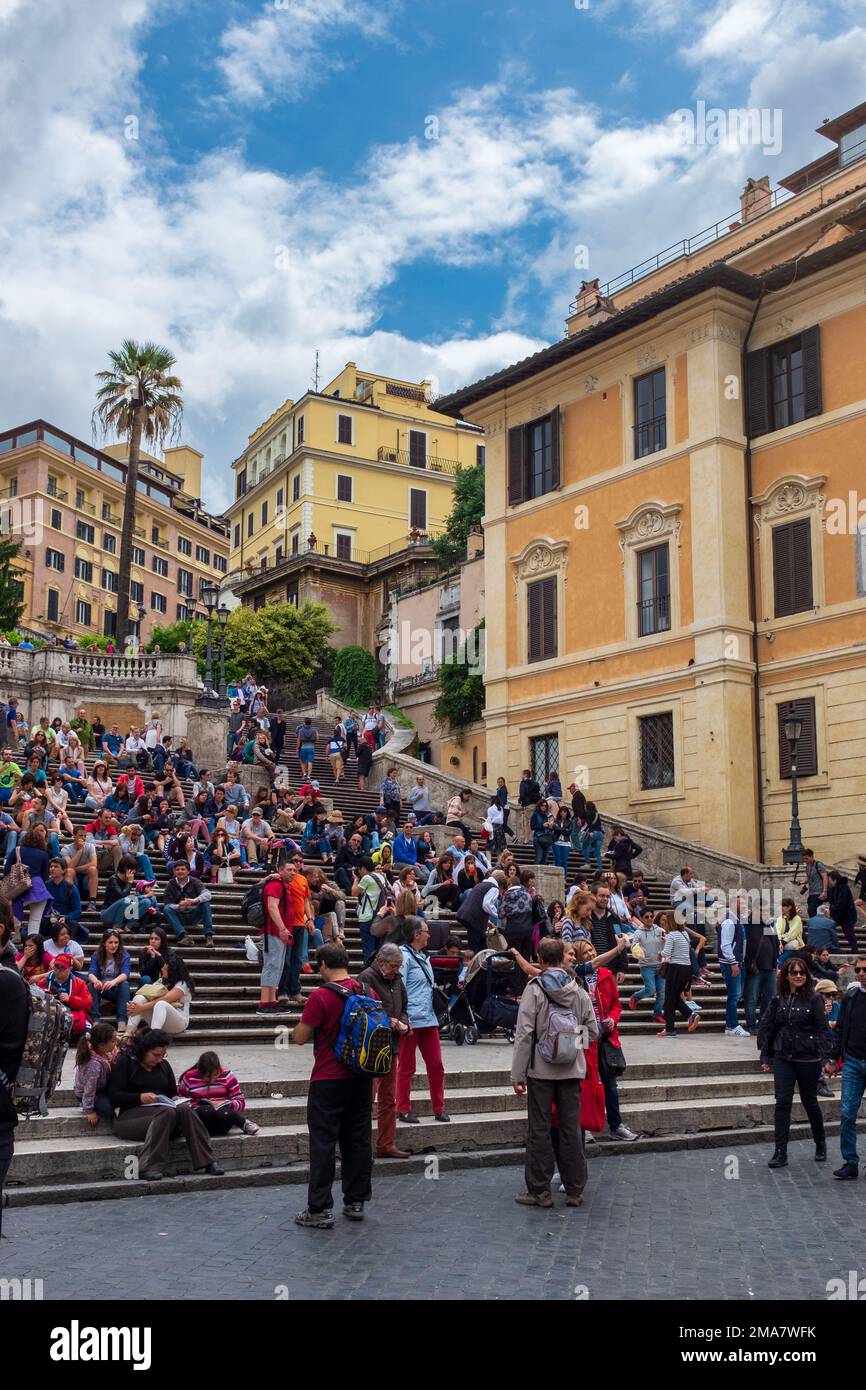 Persone a Roma capitale d'Italia Foto Stock