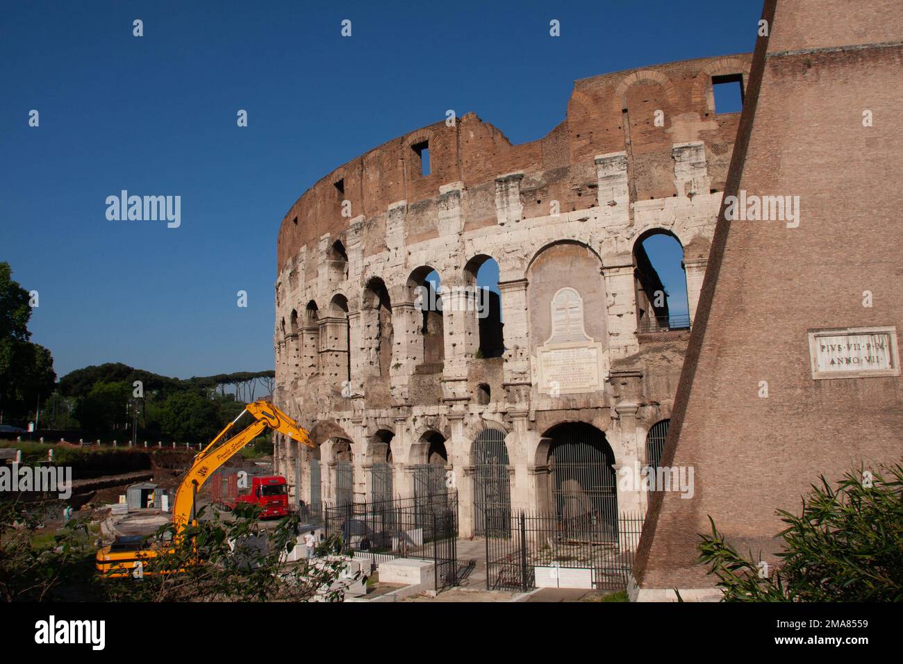 Il Colosseo a Roma Italia Foto Stock