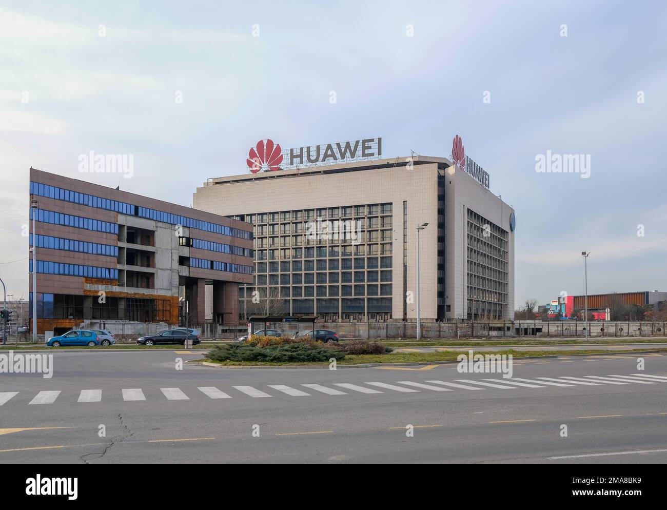 Edificio Huawei a Belgrado, Serbia 2022. Foto Stock