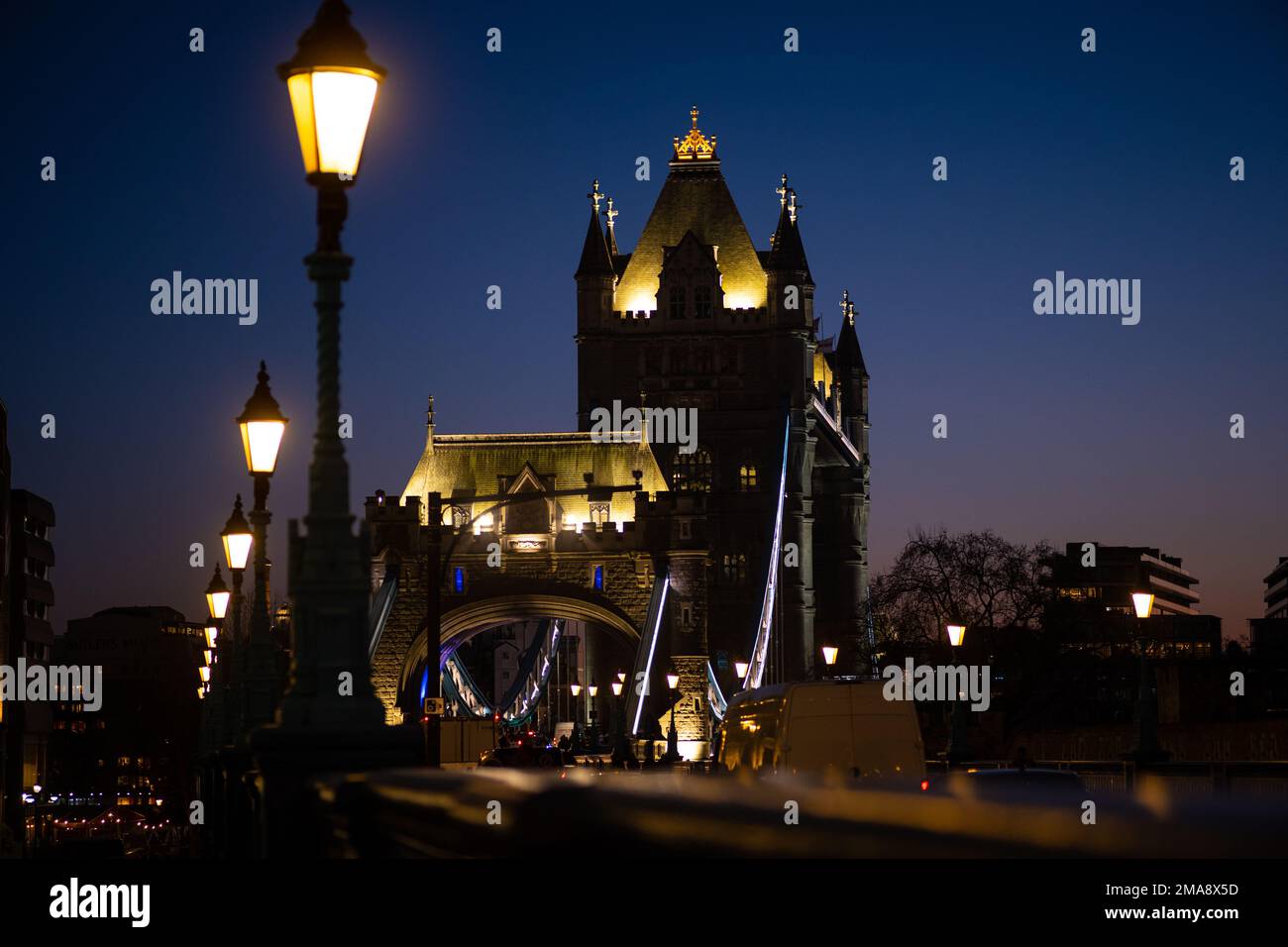 Il Tower Bridge di Londra, Regno Unito Foto Stock