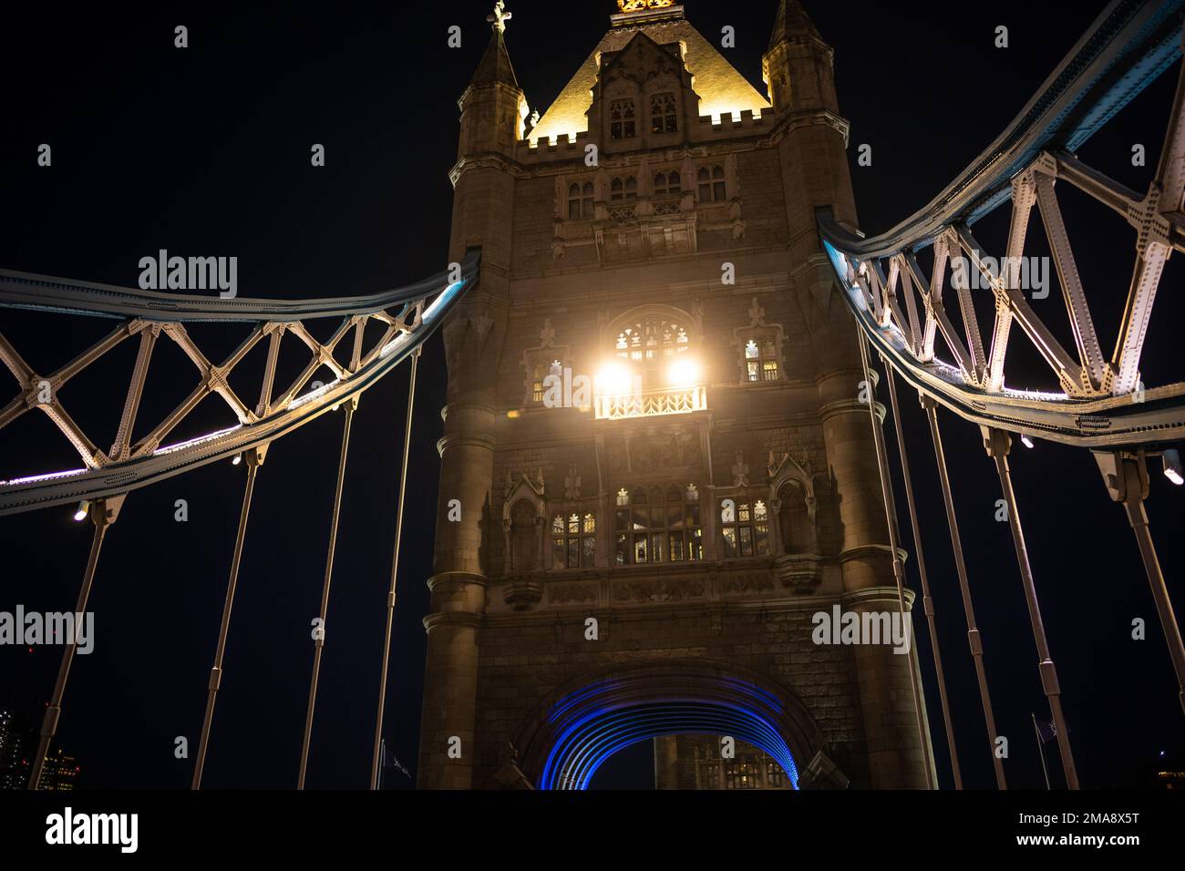 Il Tower Bridge di Londra, Regno Unito Foto Stock