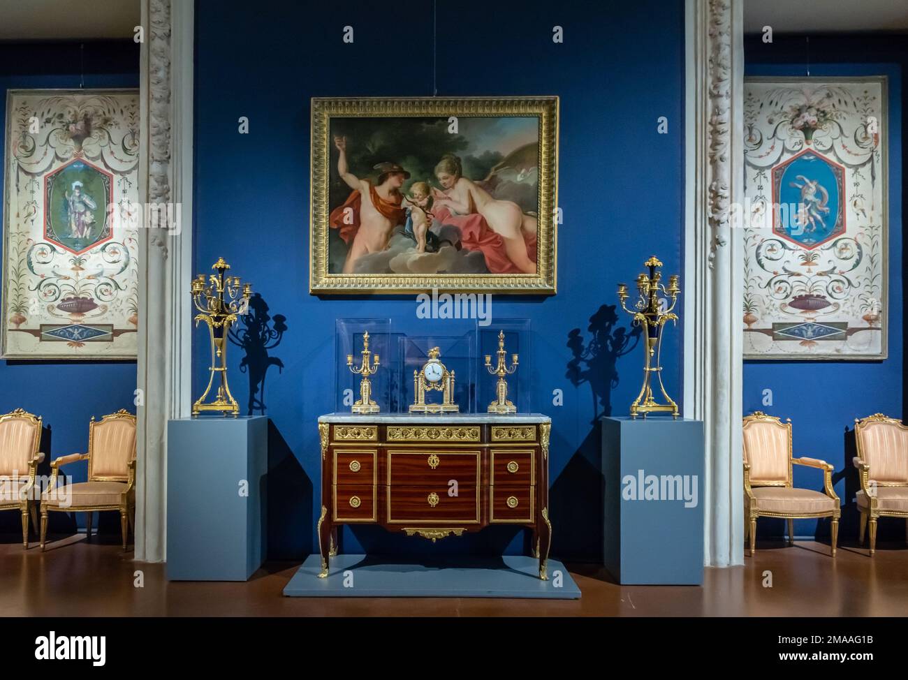 L'interno del Palazzo di Venaria (Reggia di Venaria reale), ex residenza reale situata a Venaria reale, vicino Torino, Piemonte, Italia Foto Stock