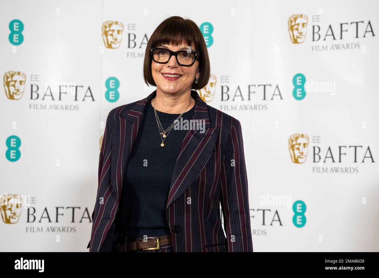 Londra, Regno Unito. 19 gennaio 2023. Jane Millichip (CEO di BAFTA) al bando degli EE BAFTA Film Awards 2023 candidature alla sede di BAFTA a Piccadilly. Credit: Stephen Chung / EMPICS / Alamy Live News Foto Stock