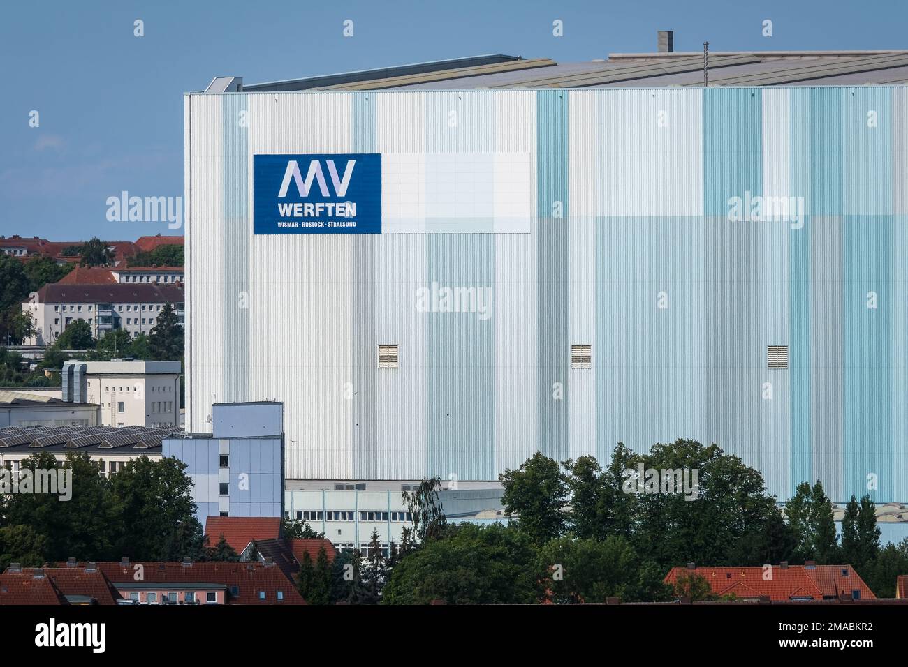 03.09.2022, Germania, Meclemburgo-Pomerania occidentale, Wismar - MV Werften Wismar-Rostock-Stralsund. Il cantiere navale impiega ancora circa 700 persone, Foto Stock