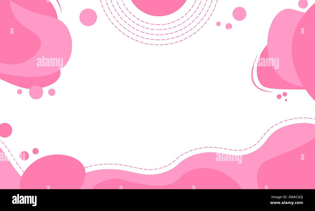 Banner modello colorato di colore rosa. Design a forma liquida. Illustrazione Vettoriale