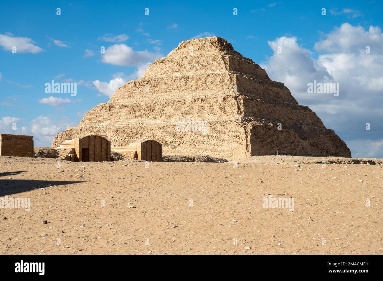 Djoser Step Pyramid, Saqqara, Cairo, Egitto Foto Stock
