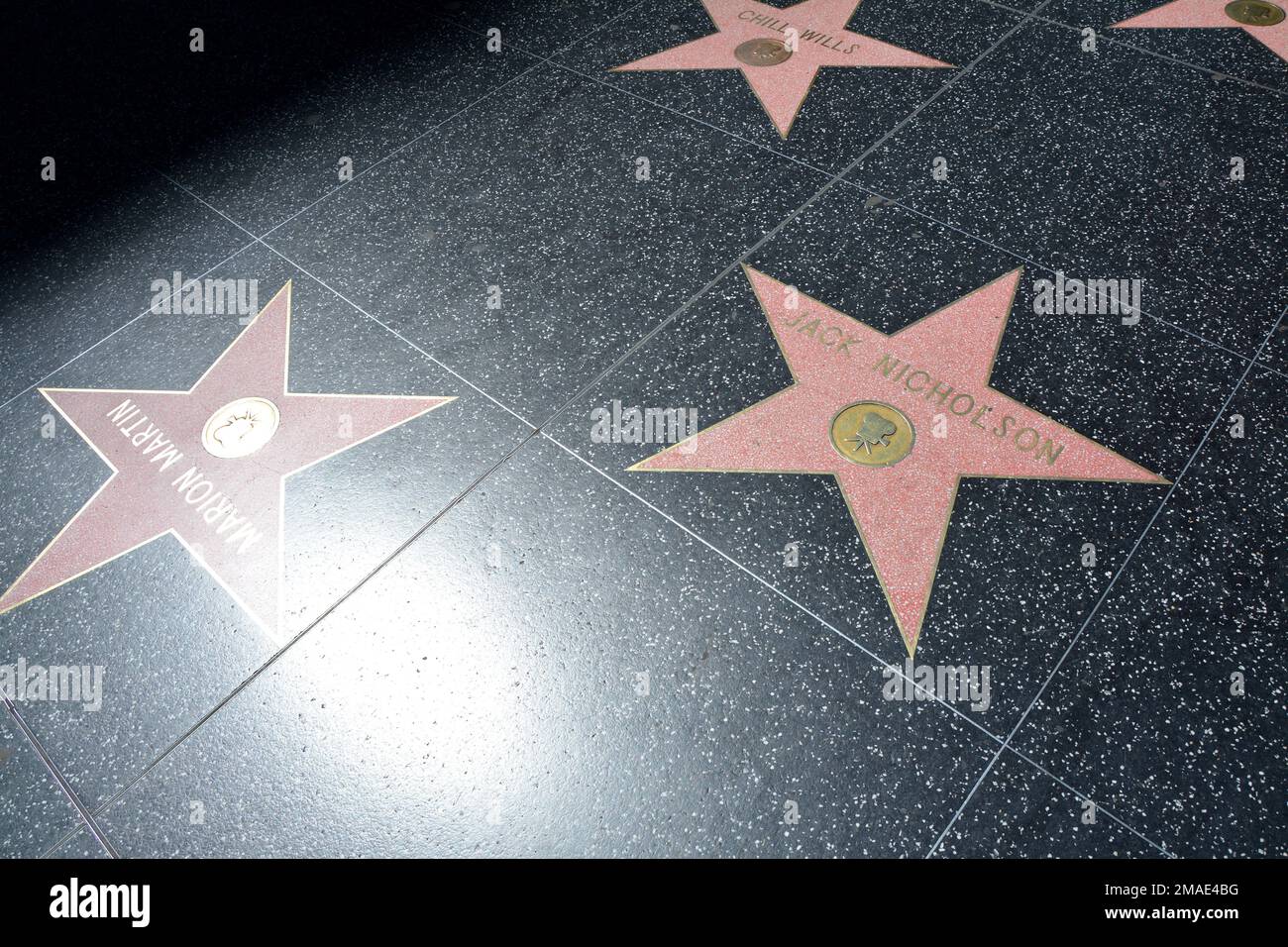 Los Angeles, CA, USA - 27 marzo 2018 : le star della Hollywood Walk of Fame a Los Angeles. Stella Jack Nicholson. Foto Stock