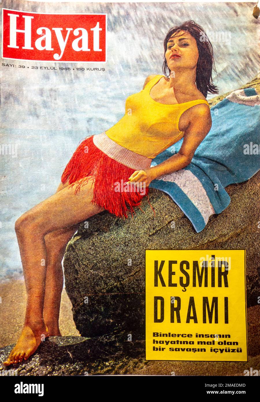 Hayat copertina rivista turca 1965 Foto Stock
