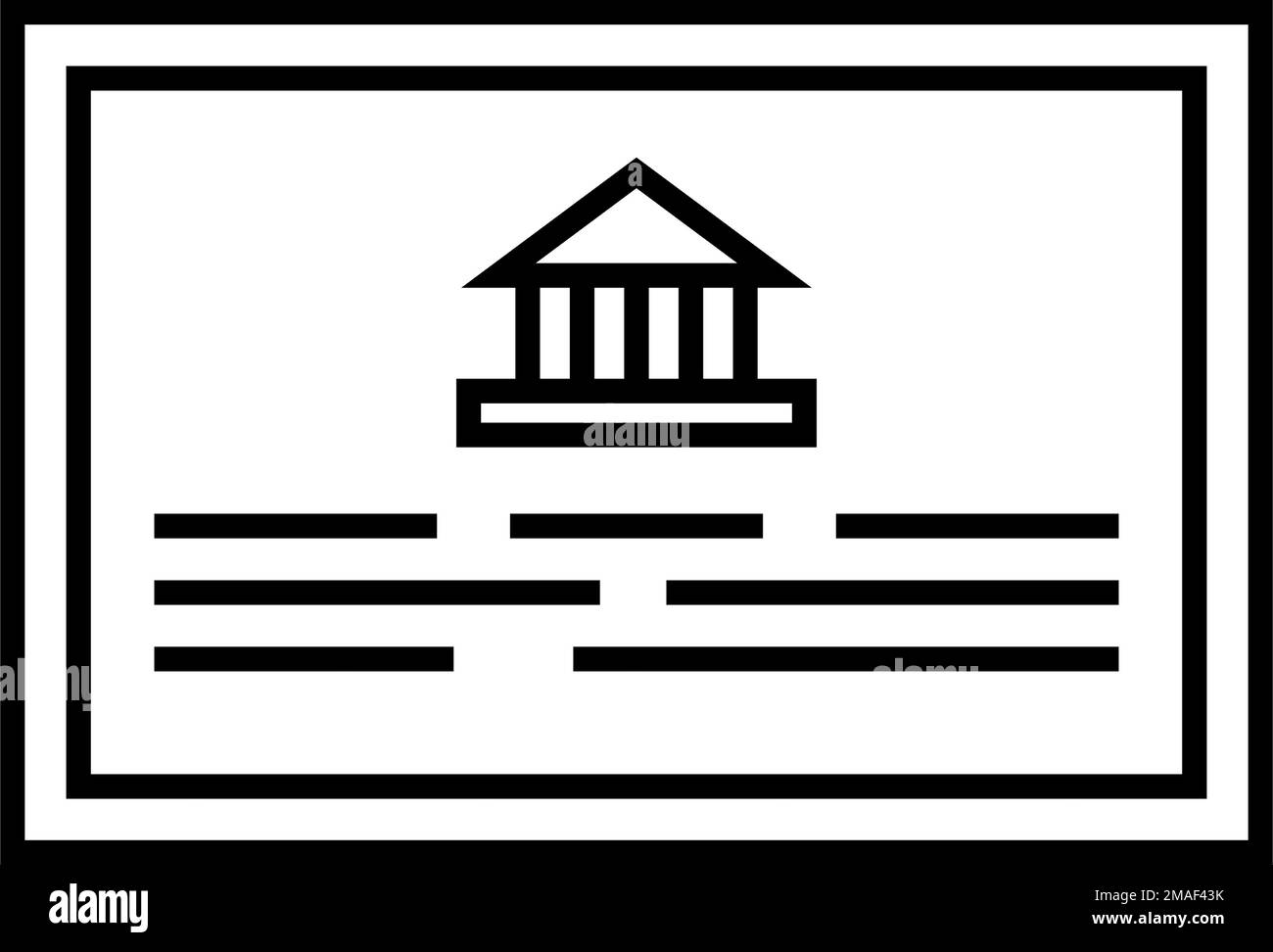 Icona dei titoli di stato. Debito monetario. Vettore modificabile. Illustrazione Vettoriale