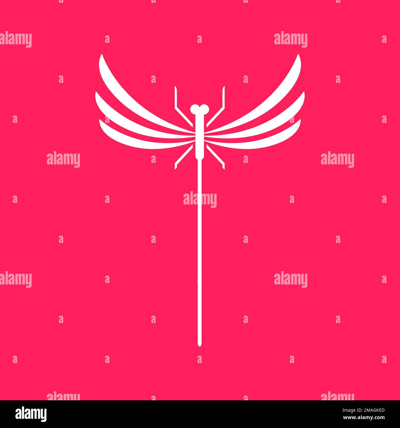 geometrico minimo insetti volanti animali dragonfly bello moderno logo disegno vettore icona modello di illustrazione Illustrazione Vettoriale