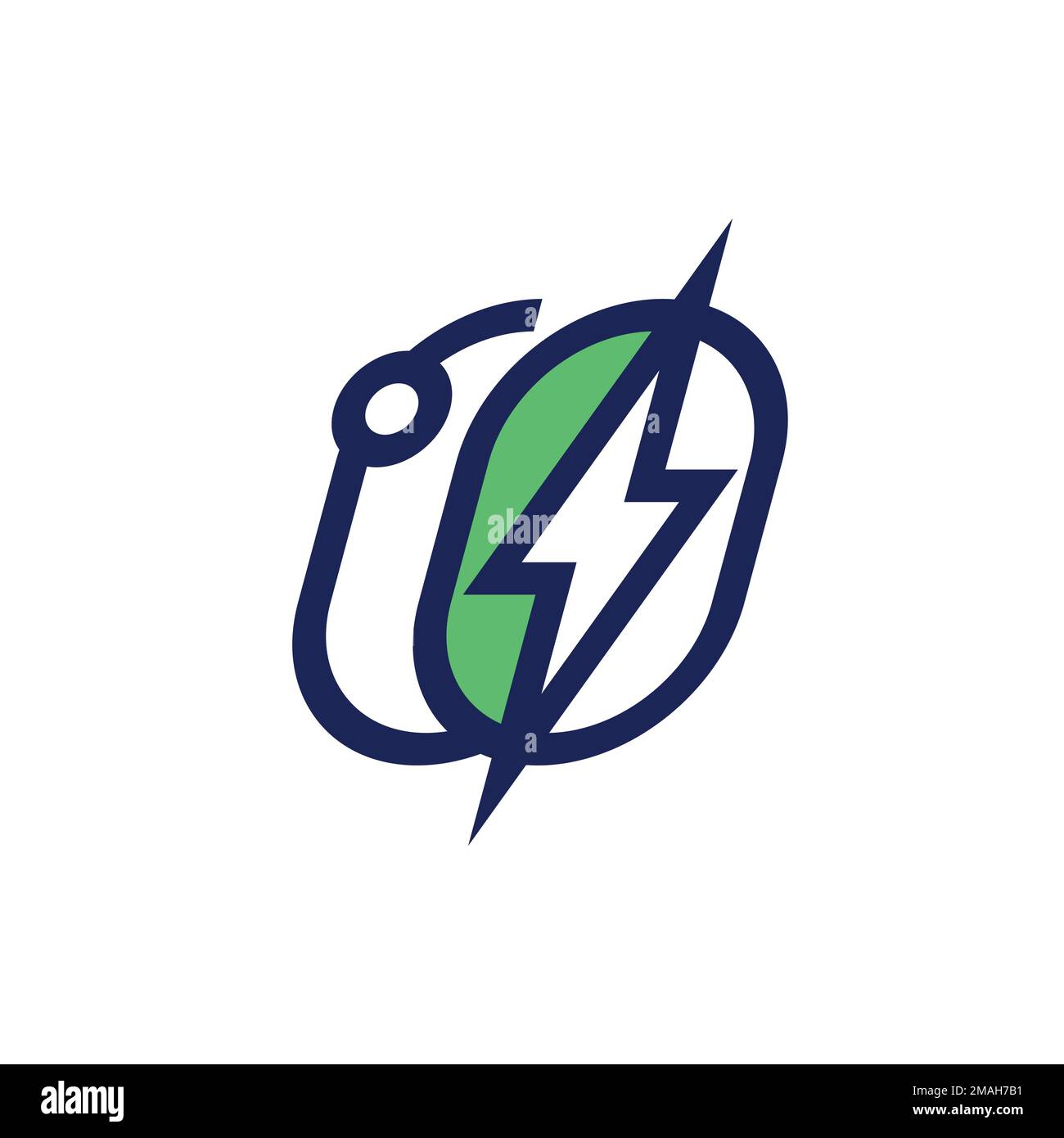 Flash Thunderbolt Energy Power Logo modello vettoriale stile lineare.EPS 10 Illustrazione Vettoriale