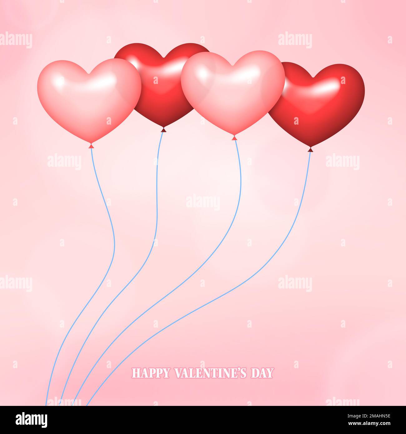 A forma di cuore palloncini rossi per il giorno di San Valentino Foto stock  - Alamy