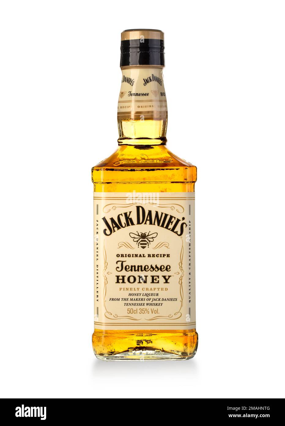 Chisinau, Moldova - 21 settembre 2016:: Bottiglia di lusso del Tennessee whiskey Jack Daniels Honey Foto Stock