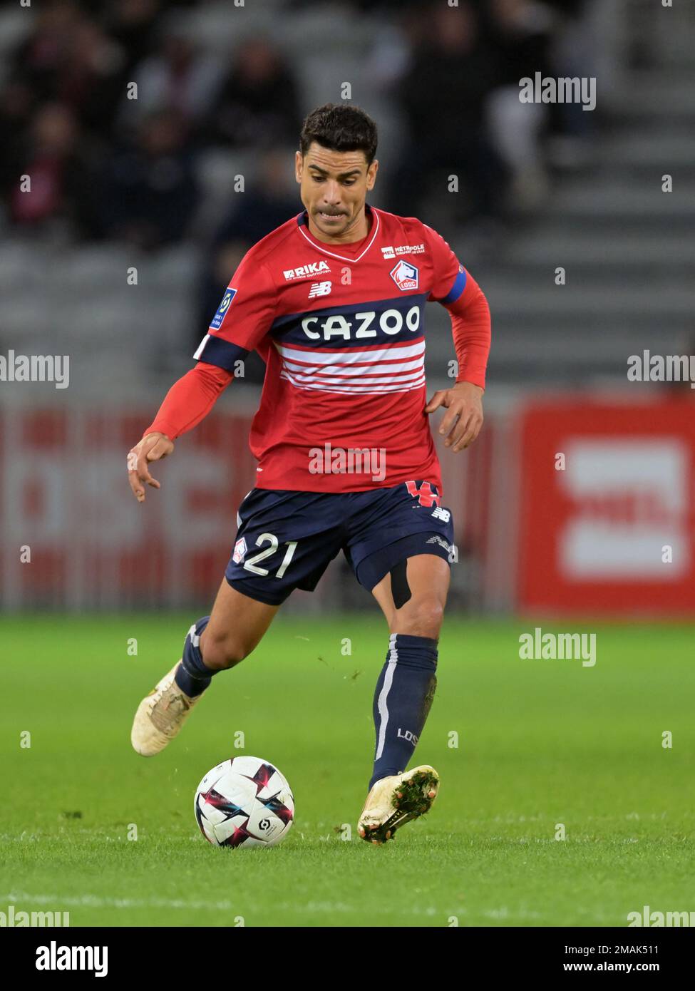 LILLE - Benjamin Andre di LOSC Lille durante la partita francese Ligue 1  tra Lille OSC e Estac Troyes AC allo stadio Pierre-Mauroy il 15 gennaio  2023 a Lille, Francia. AP