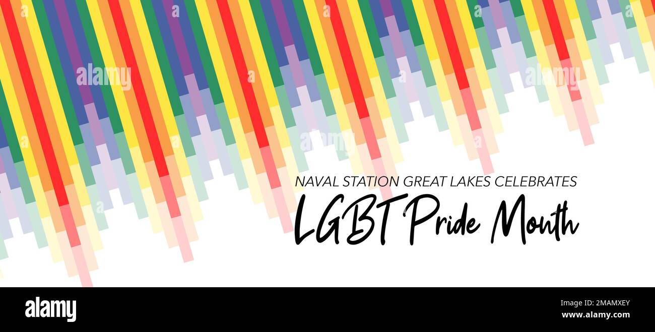 GRANDI LAGHI, il. (31 maggio 2022) Un grafico che celebra il mese 2022 del Pride di LGBT per la stazione navale dei grandi Laghi. (STATI UNITI Grafica marina di Mass Communication Specialist 2nd Class Brigitte Johnston) Foto Stock