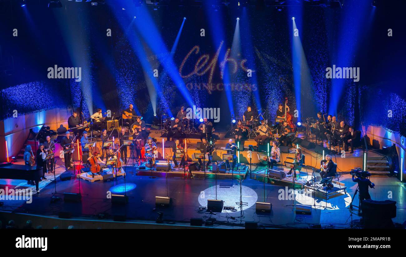 Glasgow, Scozia 19th gennaio 2023. Celtic Connections Concerto per il 30th° anniversario. L'apertura del Celtic Connections Festival di quest'anno. Foto Stock