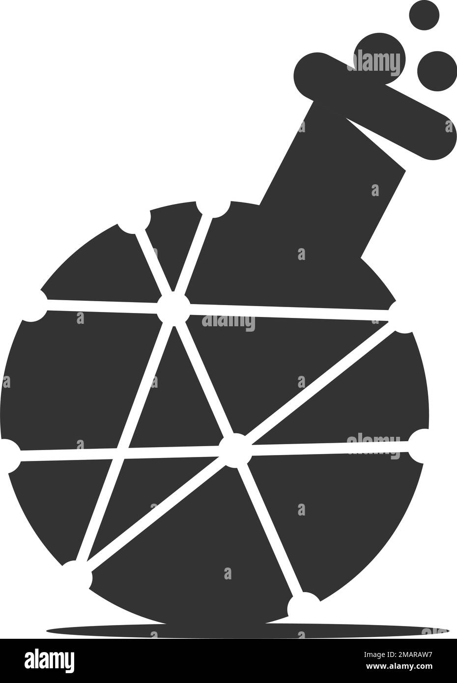 Modello di logo del laboratorio scientifico icona Illustrazione Brand Identity.Insolated and flat . Grafica vettoriale Illustrazione Vettoriale