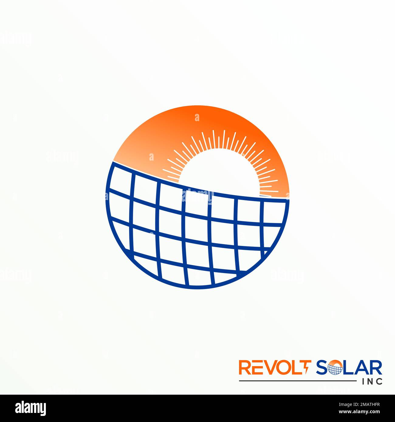 Sole unico e cella solare in blocco cerchio immagine grafica icona logo design astratto concetto vettore stock. simbolo relativo all'energia o all'alimentazione Illustrazione Vettoriale