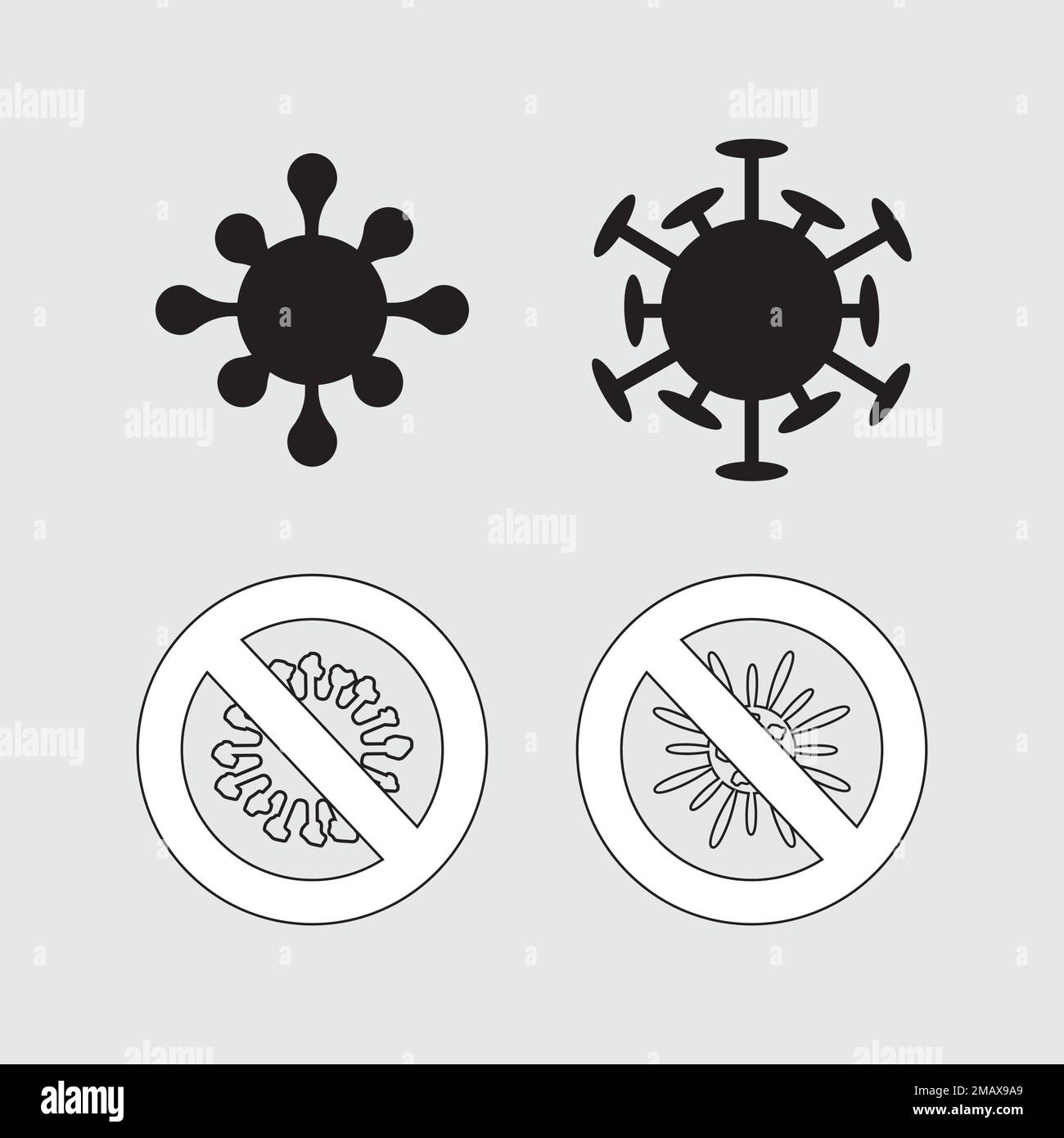 disegno di illustrazione dell'immagine del virus in bianco e nero Illustrazione Vettoriale disegno di illustrazione dell'immagine del virus in bianco e nero Illustrazione Vettoriale