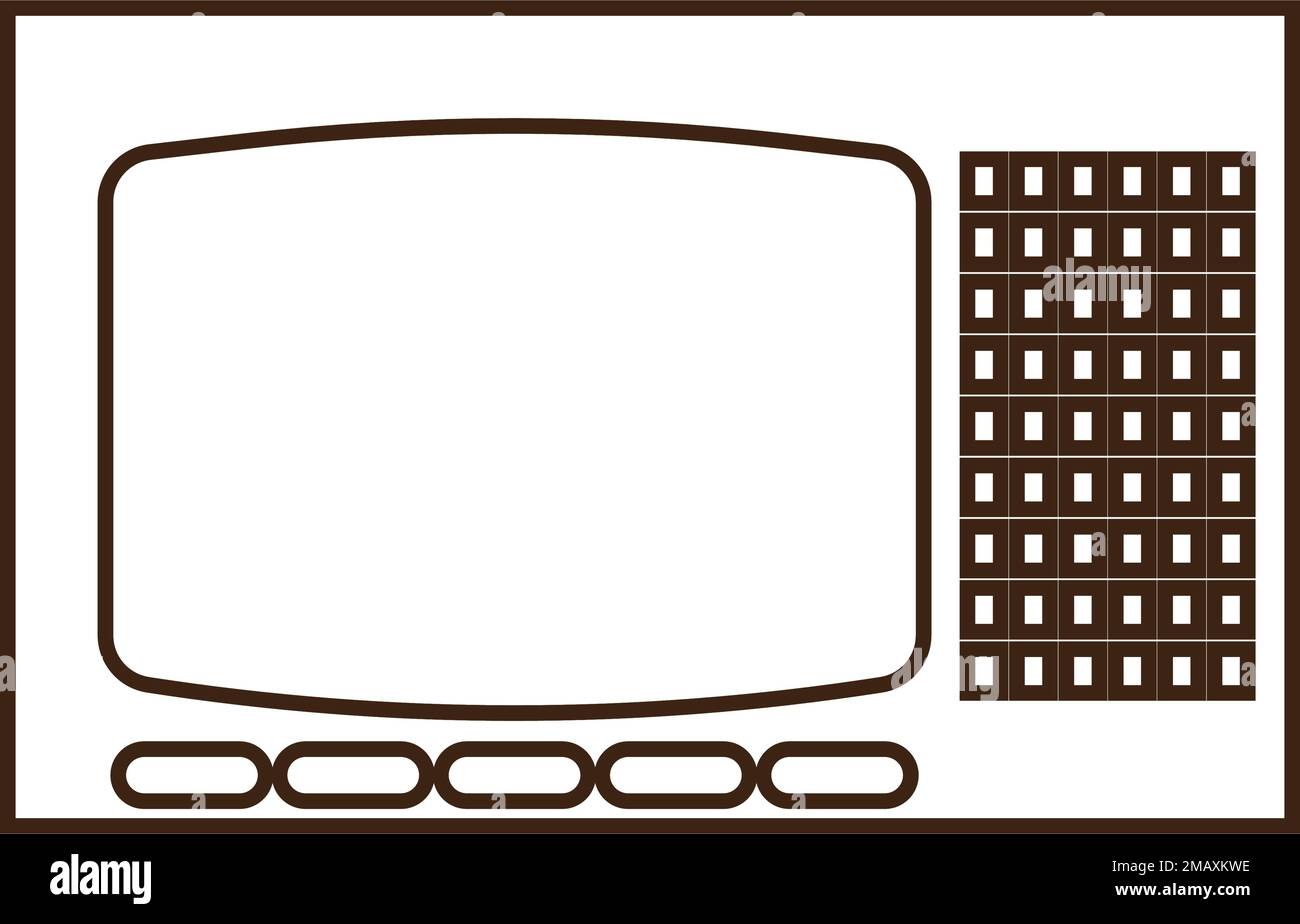 modello vektor con logo televisivo Illustrazione Vettoriale