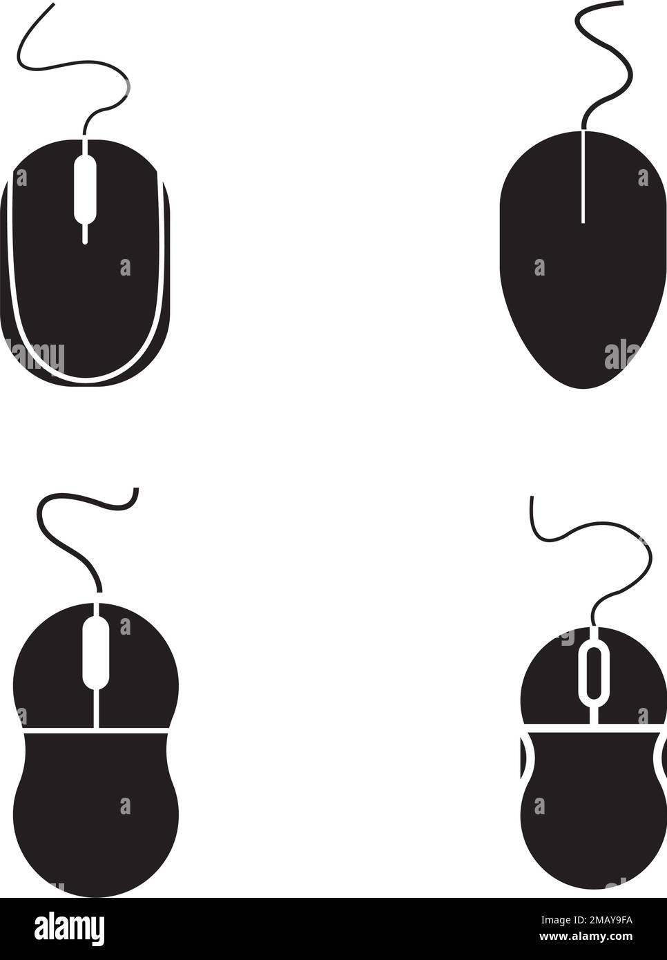 disegno illustrativo del logo del mouse komputer Illustrazione Vettoriale