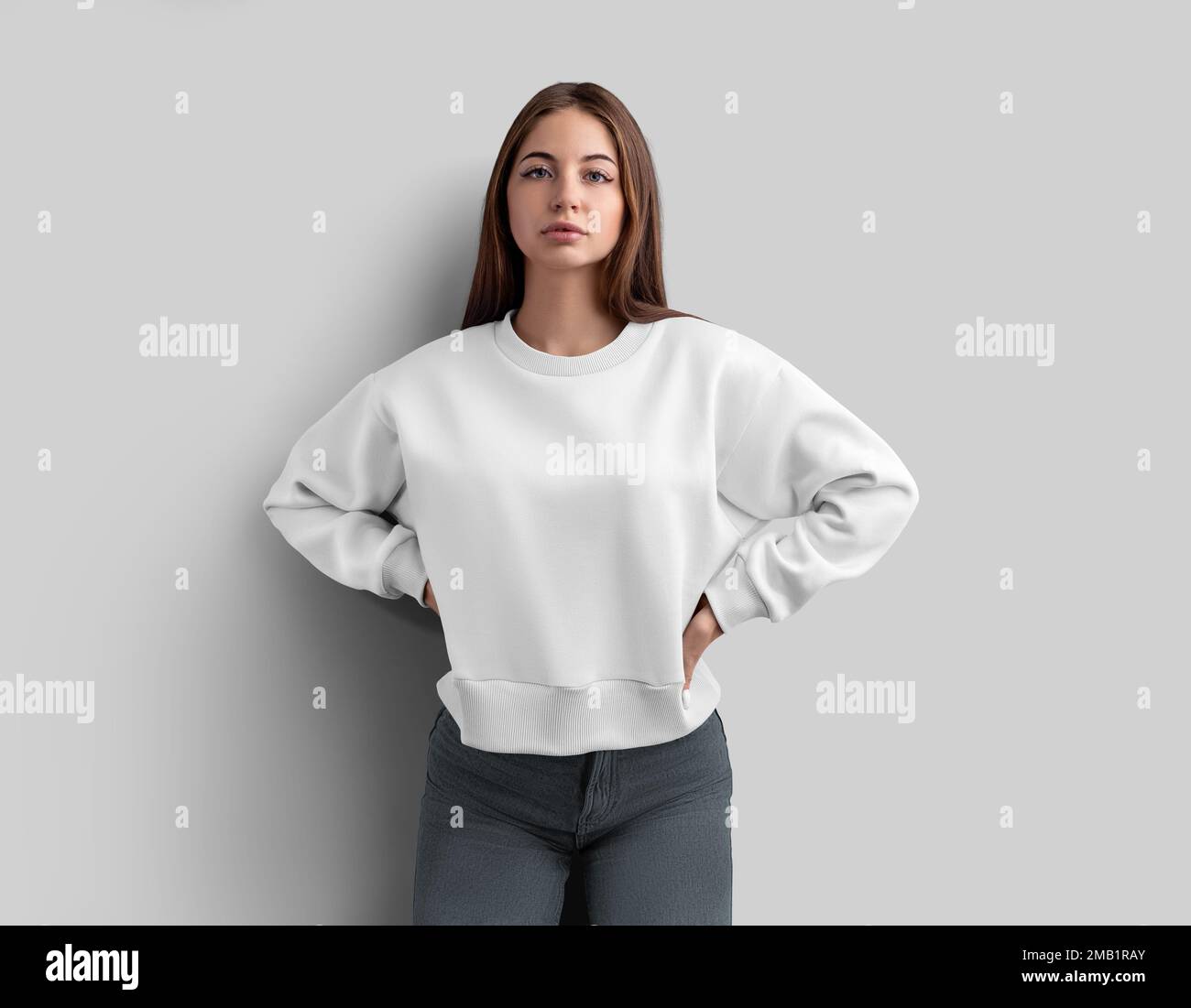 Felpa shop bianca lunga