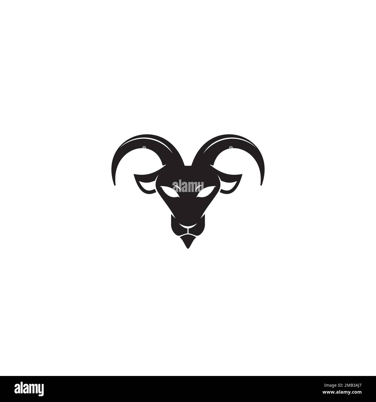 Logo di capra o disegno di icona Illustrazione Vettoriale