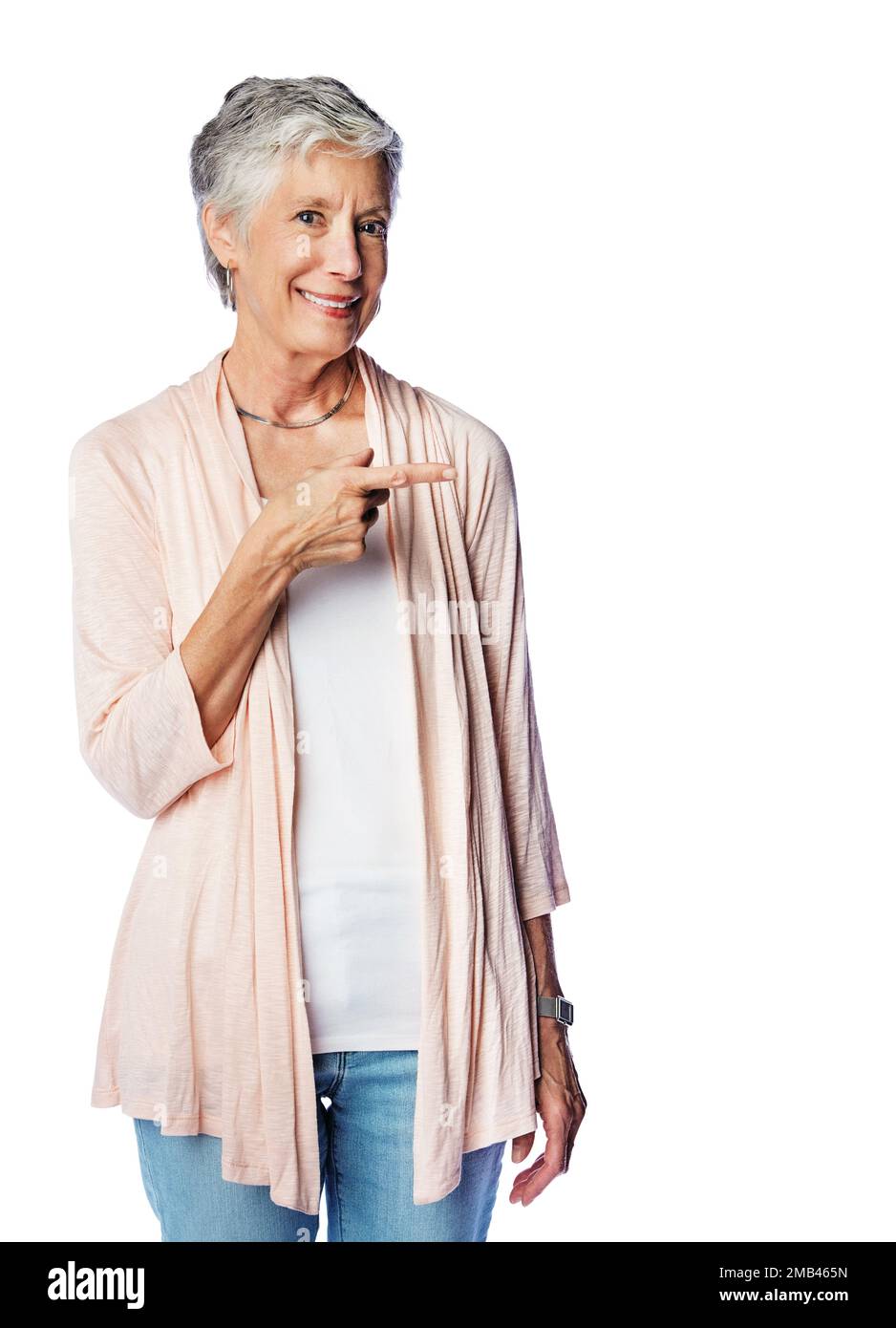 Simbiosi ritratto, anziana e donna anziana punto di vendita promo, regalo di lusso o offerta sconto mockup. Spazio pubblicitario studio, prodotto di marketing Foto Stock