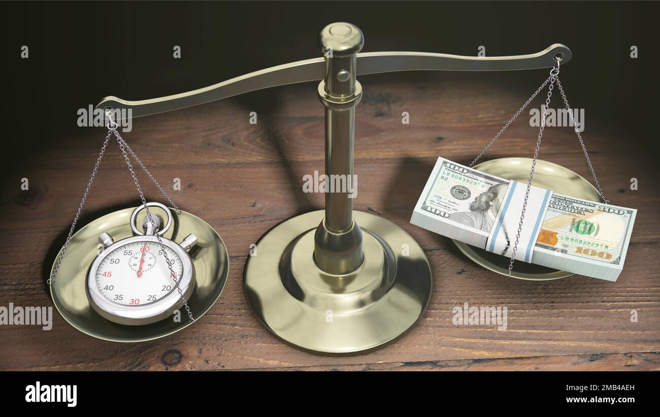 Immagine simbolica sul tema della gestione del tempo Foto Stock