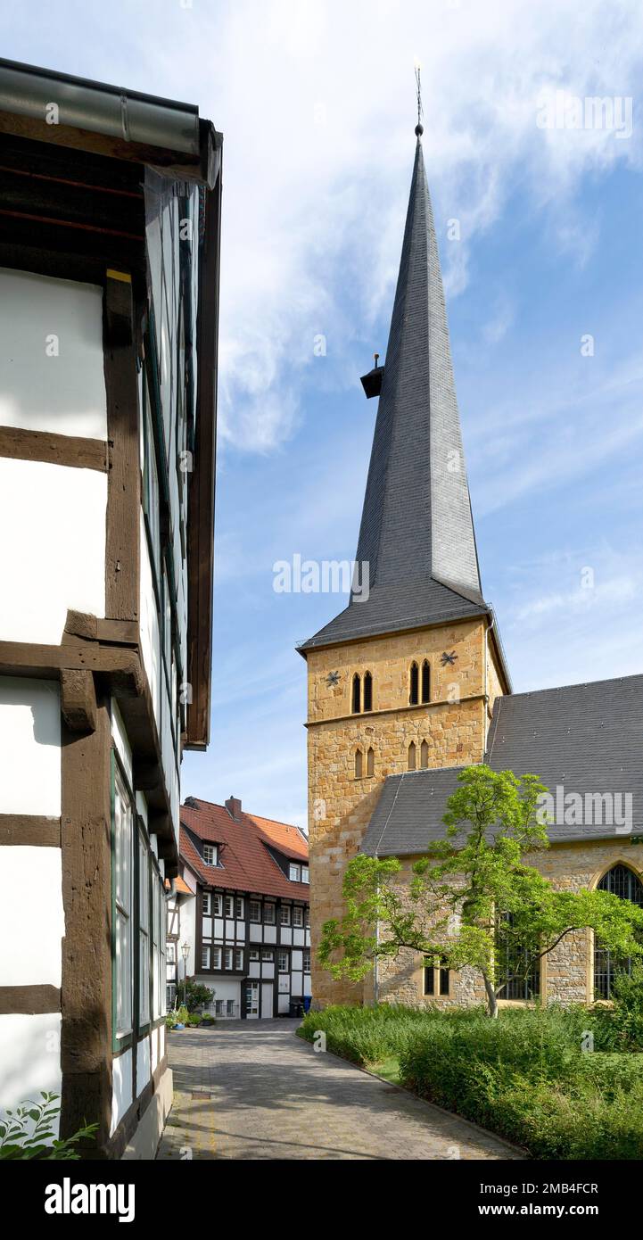 Chiesa Protestante Apostolo, Guetersloh, Vestfalia orientale, Renania settentrionale-Vestfalia, Germania Foto Stock