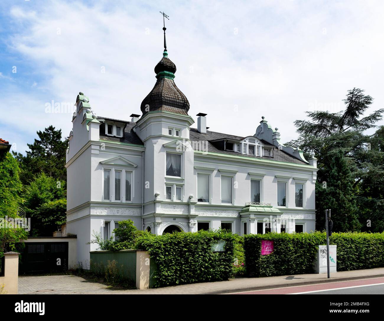 Villa, Lindenstrasse, Guetersloh, Vestfalia orientale, Renania settentrionale-Vestfalia, Germania Foto Stock