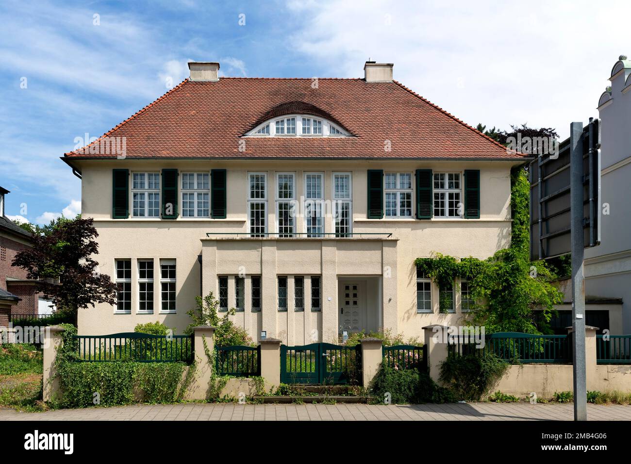 Villa, Lindenstrasse, Guetersloh, Vestfalia orientale, Renania settentrionale-Vestfalia, Germania Foto Stock