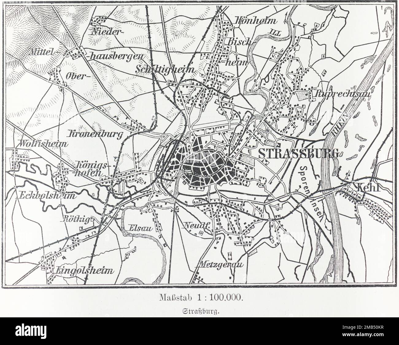 Strasburgo, Strasburgo e dintorni, Reno, Francia, regione Alsazia-Champagne-Ardenne-Lorena, Tedesco, scala, piano di terra, distretto, Kehl, ferrovia Foto Stock