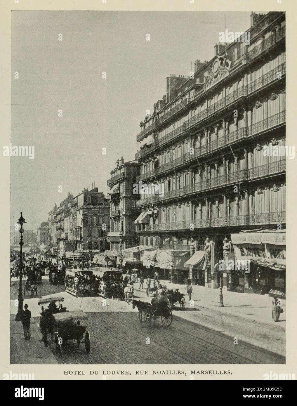 HOTEL DU LOUVER, RUE NOAILLES, MARSIGLIA DALLA RECENTE ARCHITETTURA DELL'ARTICOLO IN FRANCIA. Di Barr Ferree dalla rivista Engineering MAGAZINE DEDICATA AL PROGRESSO INDUSTRIALE Volume VIII Ottobre - Marzo 1895 NEW YORK The Engineering Magazine Co Foto Stock