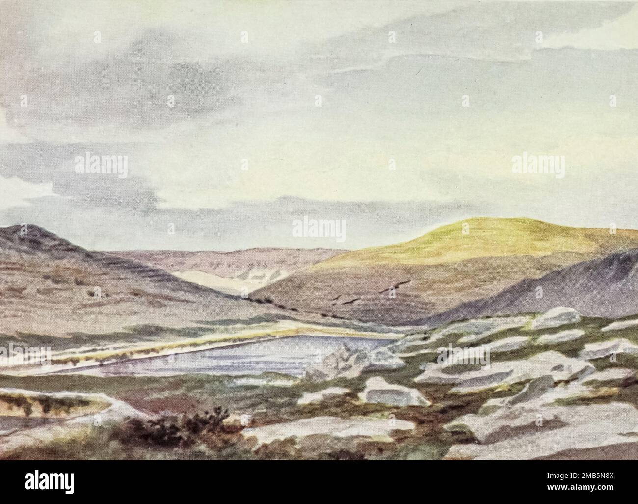 Le piscine di Salomone, vicino a Gerusalemme, guardando verso il Mar Morto dal libro " Letters from the Holy Land " di Elizabeth Butler, pubblicato a Londra da Adam & Charles Black pubblicato per la prima volta nel 1903 e ristampato nel 1906 Foto Stock