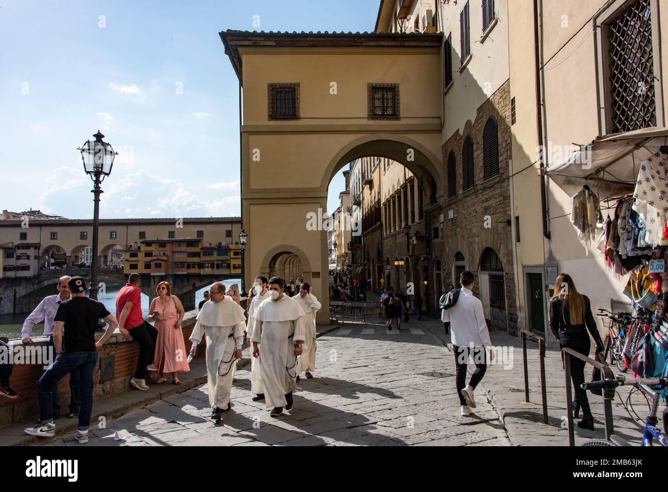 Italia, Firenze, Ponte Vecchio, viaggi locali Foto Stock